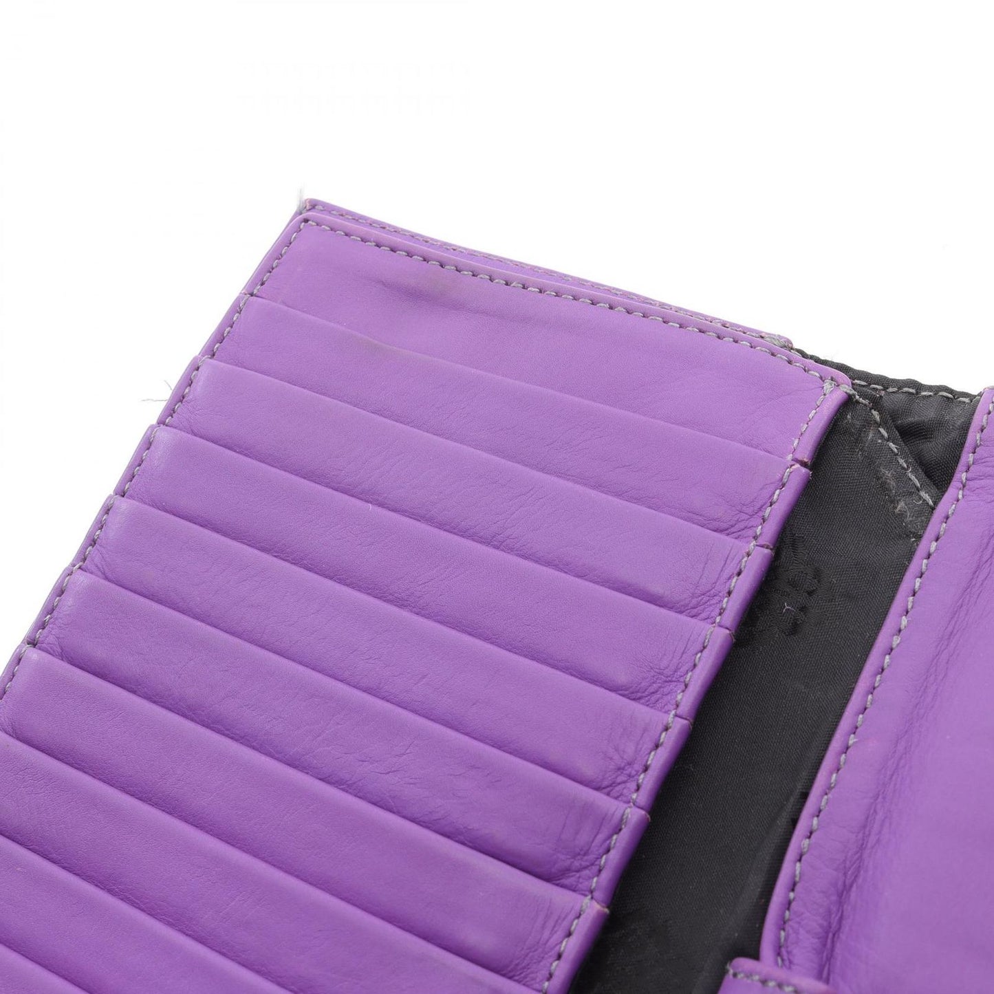 CHROME HEARTS Wave Cross Ball Leather Wallet - Red