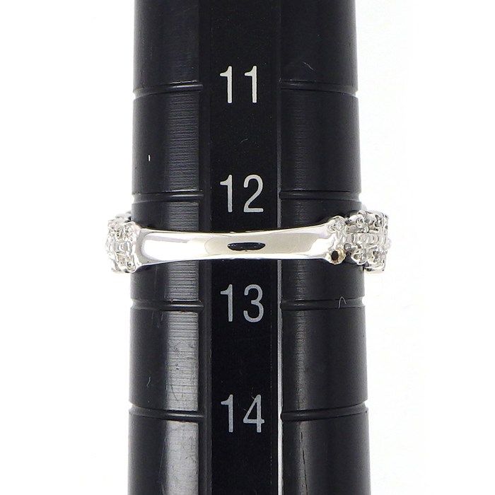 Exquisite Diamond Flower Motif Ring in K18 White Gold - 0.65ct