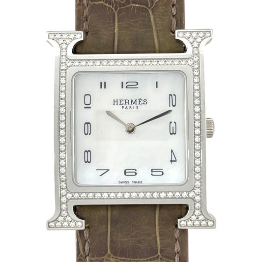 HERMES H-Watch White Shell HH1.531 - Exquisite Ladies' Timepiece