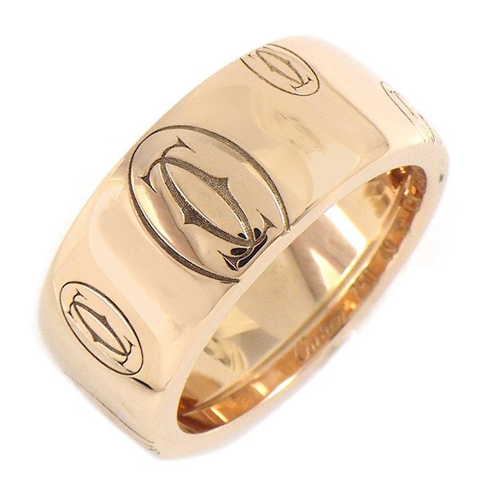 Cartier Happy Birthday LM C2 2C Logo K18PG Ring - Size 9