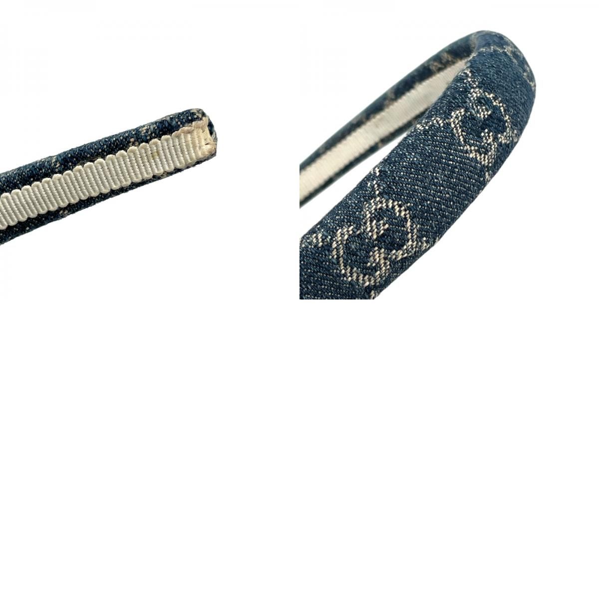 GUCCI Eco Wash Headband in Blue GG Denim - Exclusive Luxury Accessory