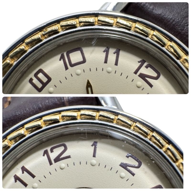 HERMES Série Gold GP/SS Quartz Ladies Watch - Timeless Elegance