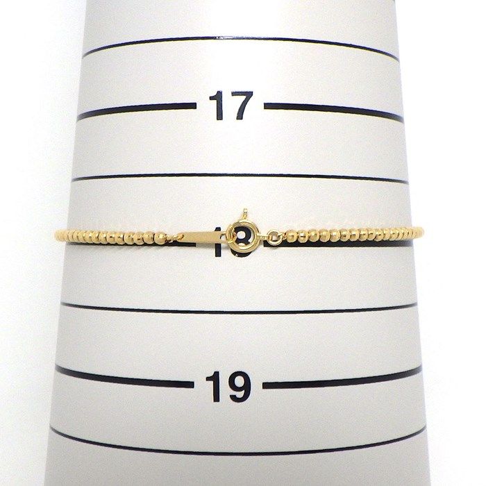 Exquisite K18 Yellow Gold Ball Chain Bracelet - Timeless Elegance