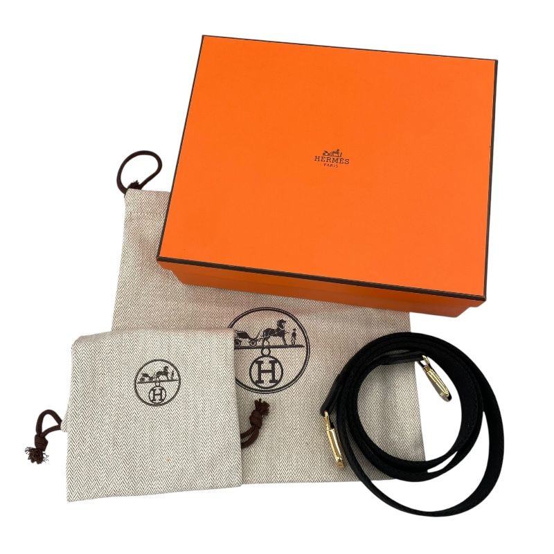 HERMES Evelyne TPM Black Togo Leather Shoulder Bag with Gold Hardware