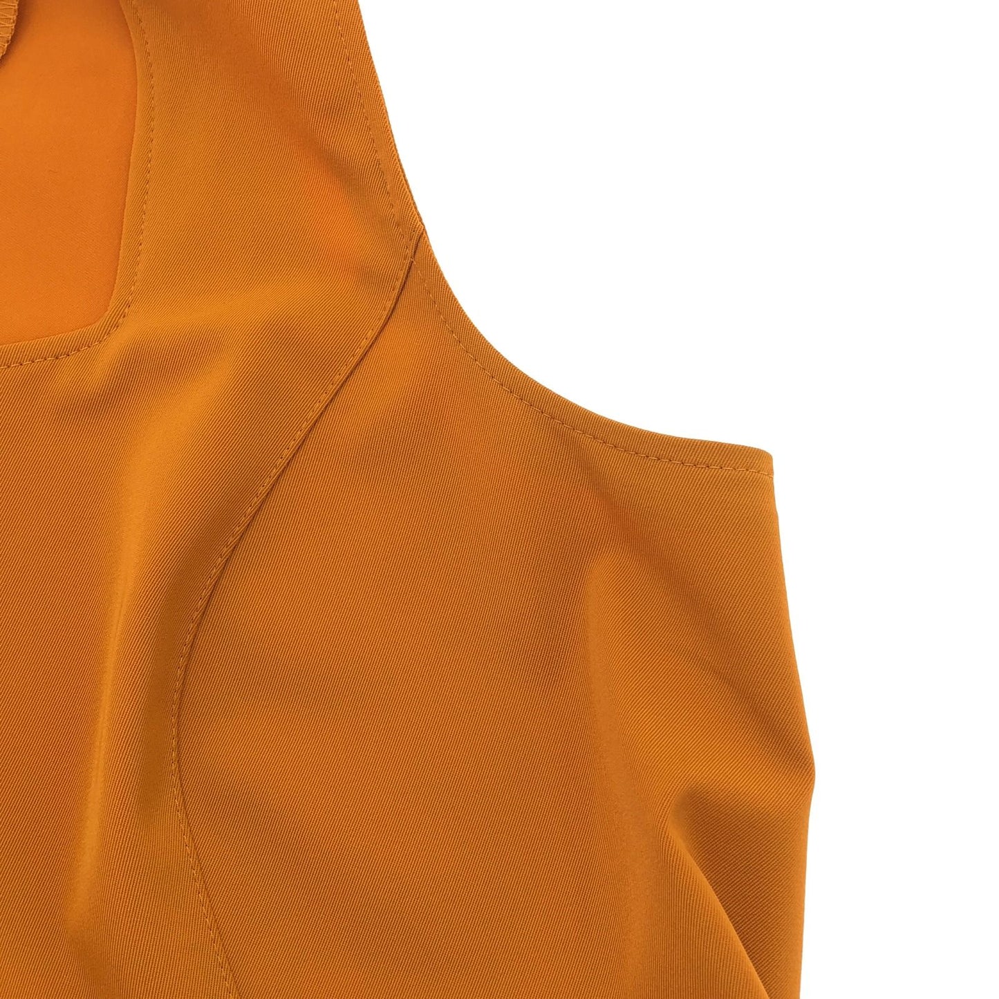FOXEY NEW YORK Elegant Orange Sleeveless Dress - Size 42