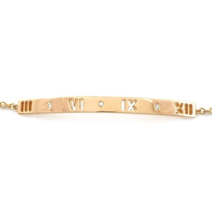 Tiffany & Co. Atlas Diamond Bracelet in K18 Pink Gold