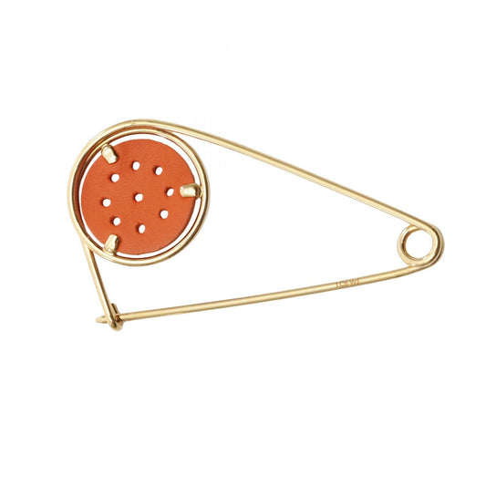LOEWE Mechanopins Brooch in Gold-Plated Finish