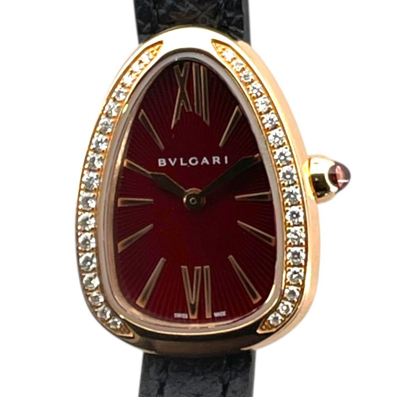BVLGARI Serpenti Double Spiral 102730 Red K18PG Ladies Watch