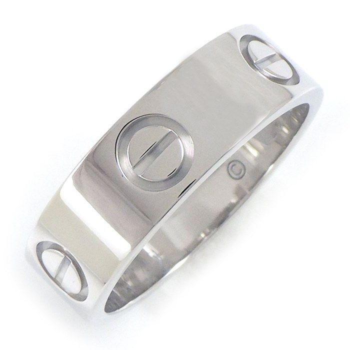 Cartier Love Ring Classic Model MM in 18K White Gold - Size 11