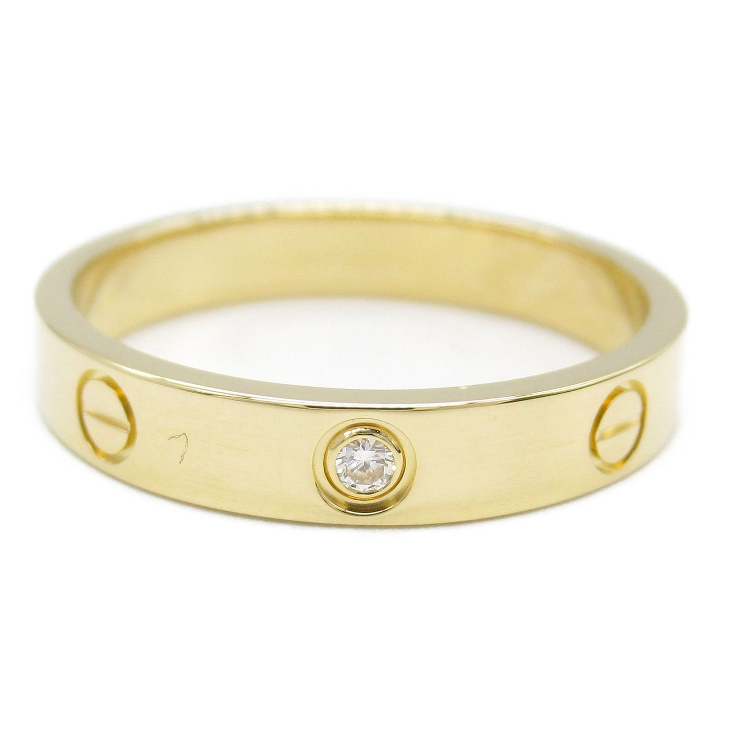 Cartier Mini Love Ring in 18K Yellow Gold with Diamonds