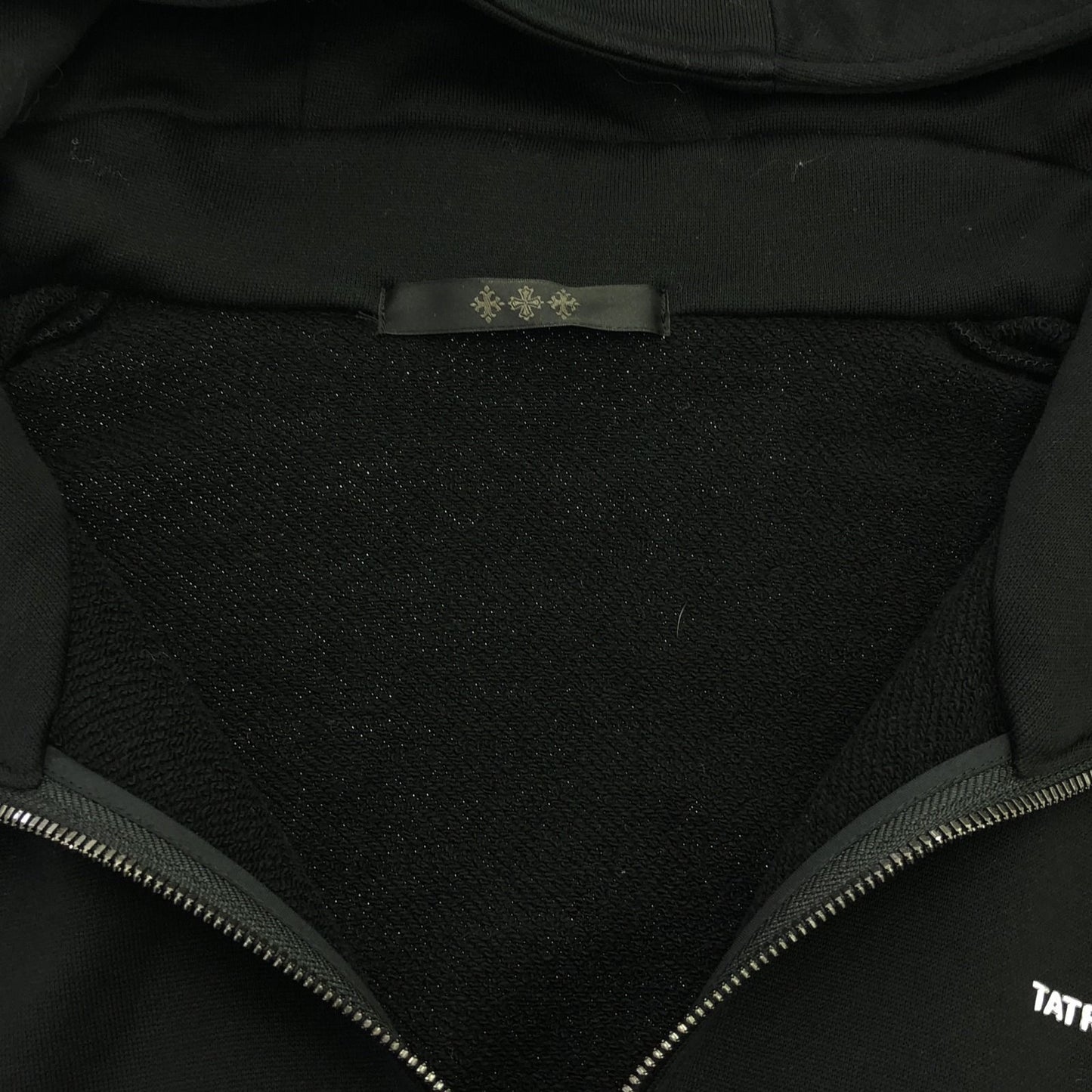 TATRAS Black Cotton Zip Hoodie - Exquisite Craftsmanship