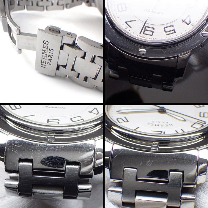 HERMES Clipper CP2.810 Automatic Watch - White Dial, Calendar Function