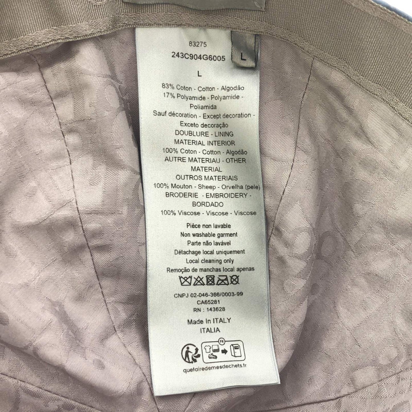 Dior Blue Polyester Cap - Timeless Elegance