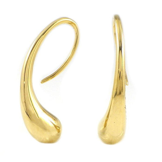 Tiffany & Co. K18YG Teardrop Hook Earrings - Exquisite Elegance