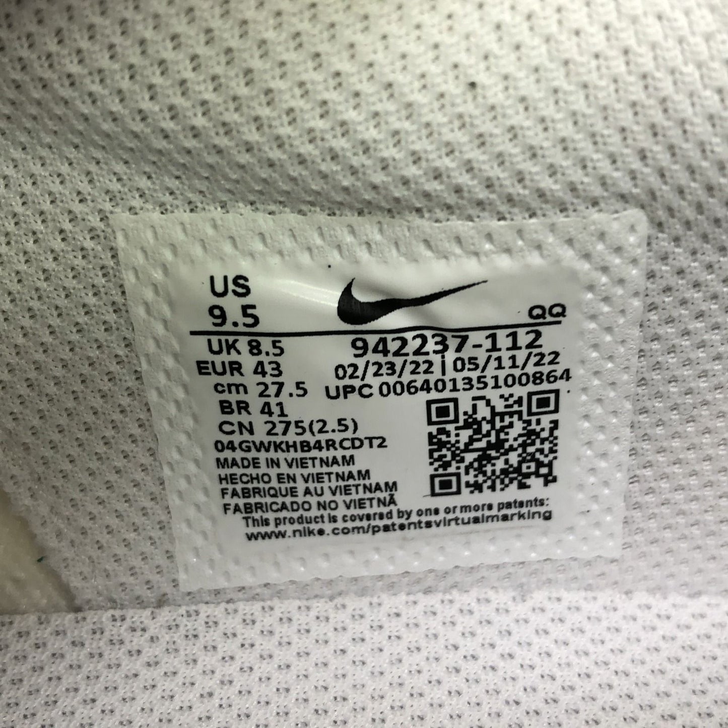 NIKE SB Digital Force Valk Sneakers - Pristine White, Size 9.5