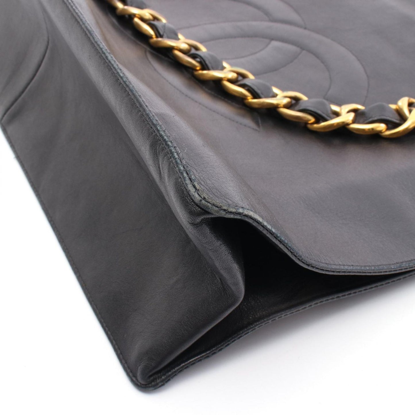 CHANEL Black Lambskin Deauville Tote Bag - Timeless Elegance