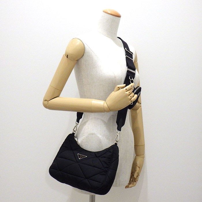 Prada Padded Re-Nylon Shoulder Bag in Black - Timeless Elegance
