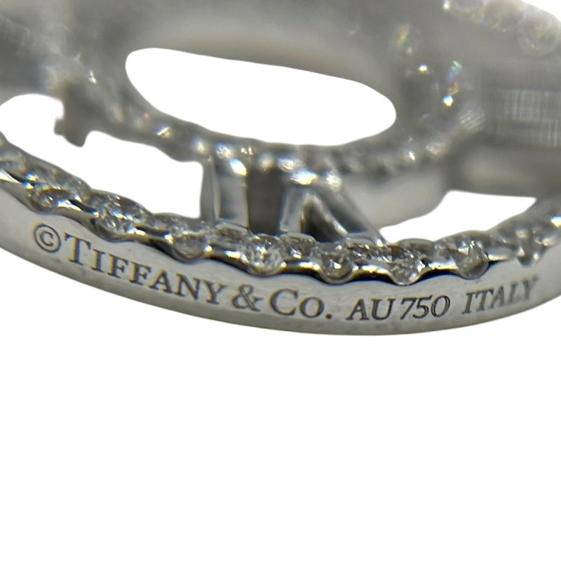 Tiffany & Co. Open Atlas Medallion Necklace in White Gold & Diamonds