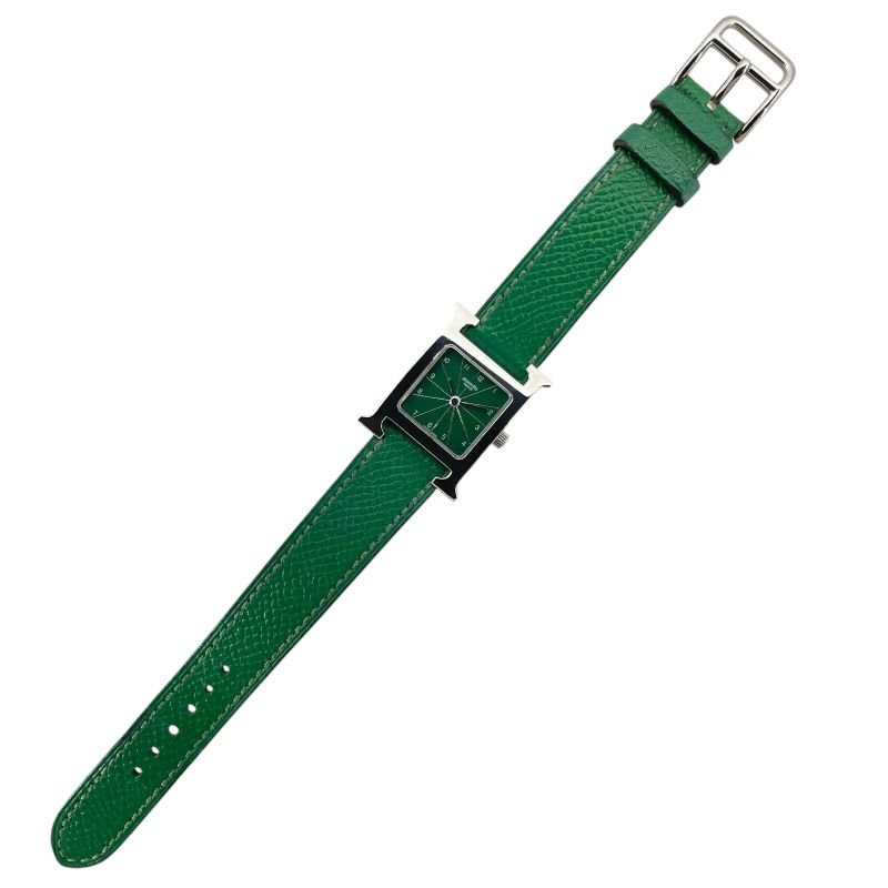 HERMES H-Watch HH1.210 - Exquisite Green Square Timepiece