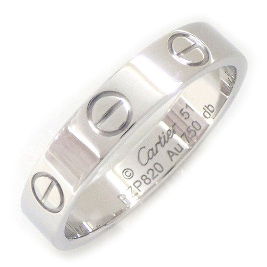 Cartier Love Ring Small Model in 18K White Gold - Size 11