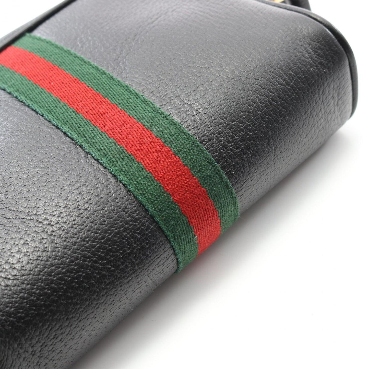 GUCCI Ophidia Mini Shoulder Bag in Black Leather - Timeless Elegance