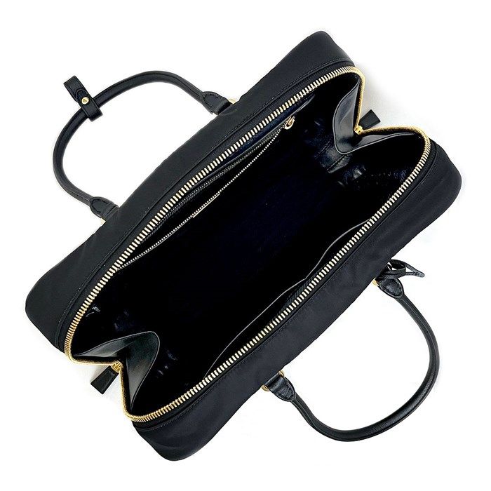 PRADA Re-Edition 1978 Large Tote Bag in Black Nylon & Saffiano Leather