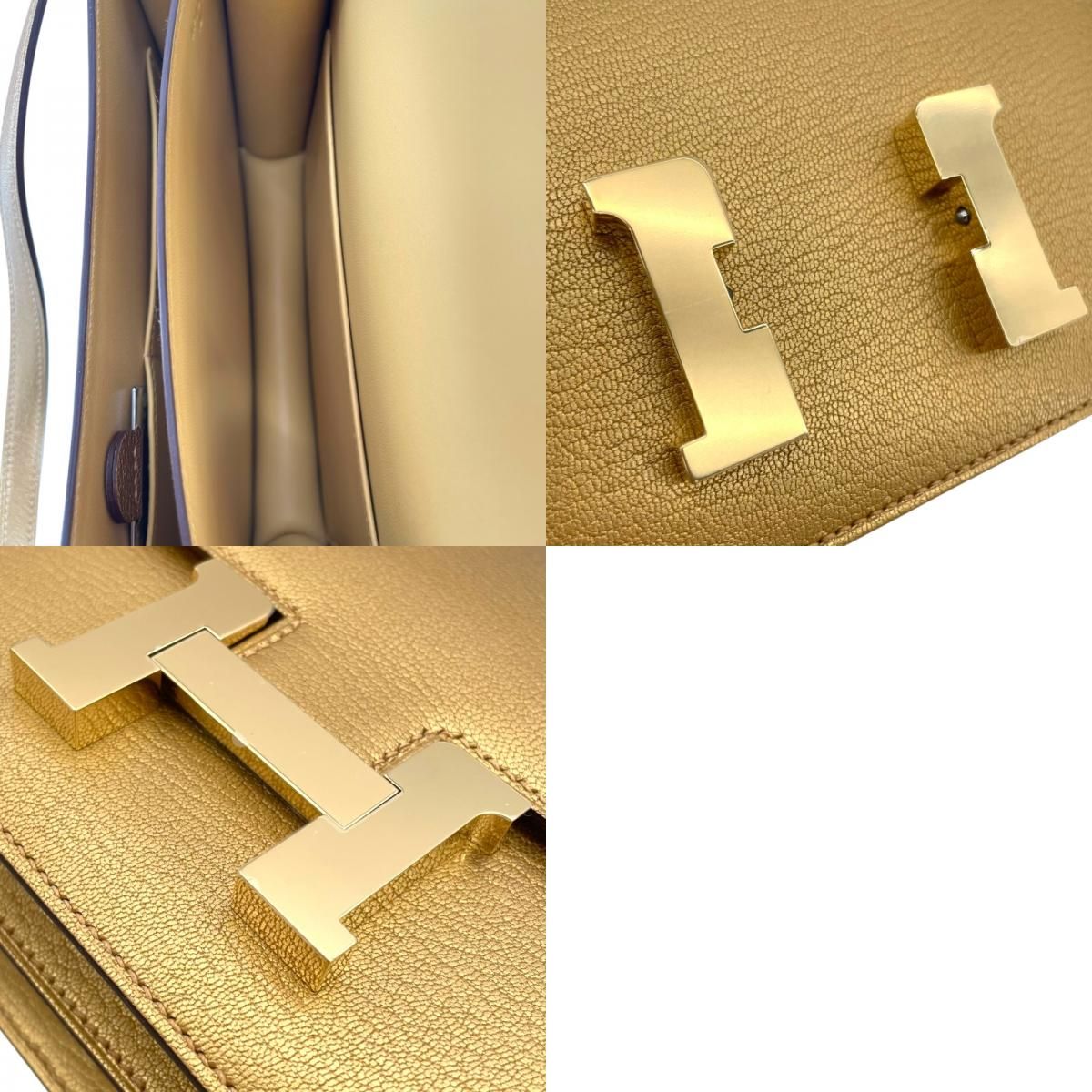 HERMES Constance 3 Mini in Dore Chevre Shiny Leather - Unused