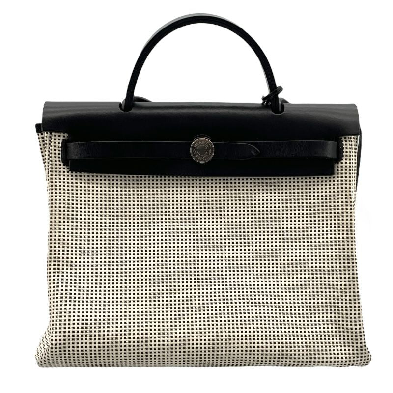 HERMES Émile Bag Zip PM Z刻 Black with Silver Hardware