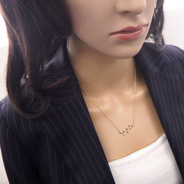 Tiffany & Co. Olive Leaf Vine Necklace in K18 Pink Gold