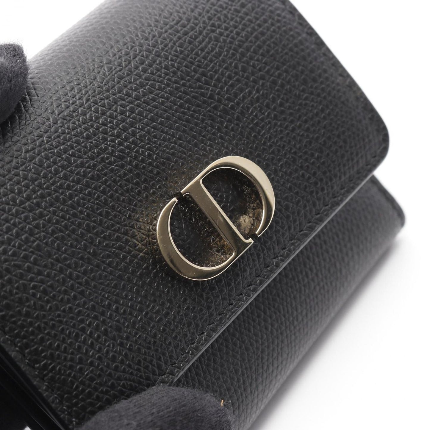 Dior 30 Montaigne Lotus Wallet in Black Leather - Exquisite Craftsmanship