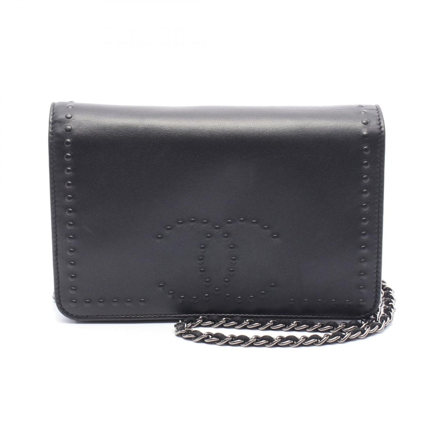 CHANEL Coco Mark Shoulder Bag AP0250 in Black Leather