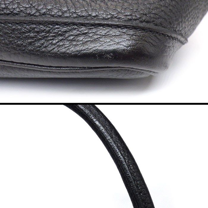 HERMES Garden Party PM Tote Bag - Black Negonda Leather, 2011