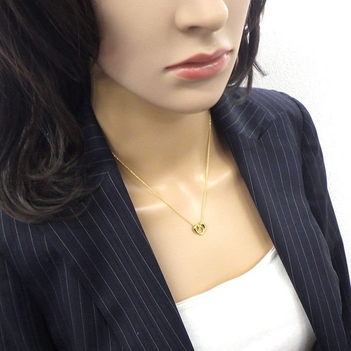 Tiffany & Co. Heart with Bow Necklace in K18 Yellow Gold