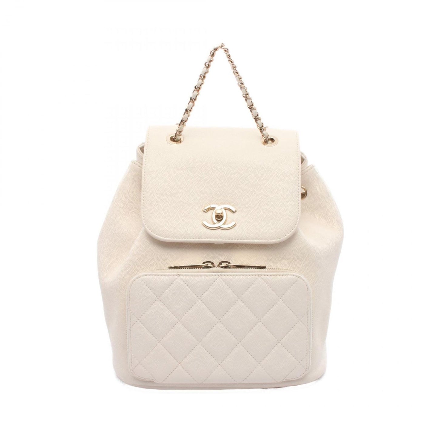 CHANEL Matelassé Backpack AS3530 in White Leather - Exquisite Craftsmanship