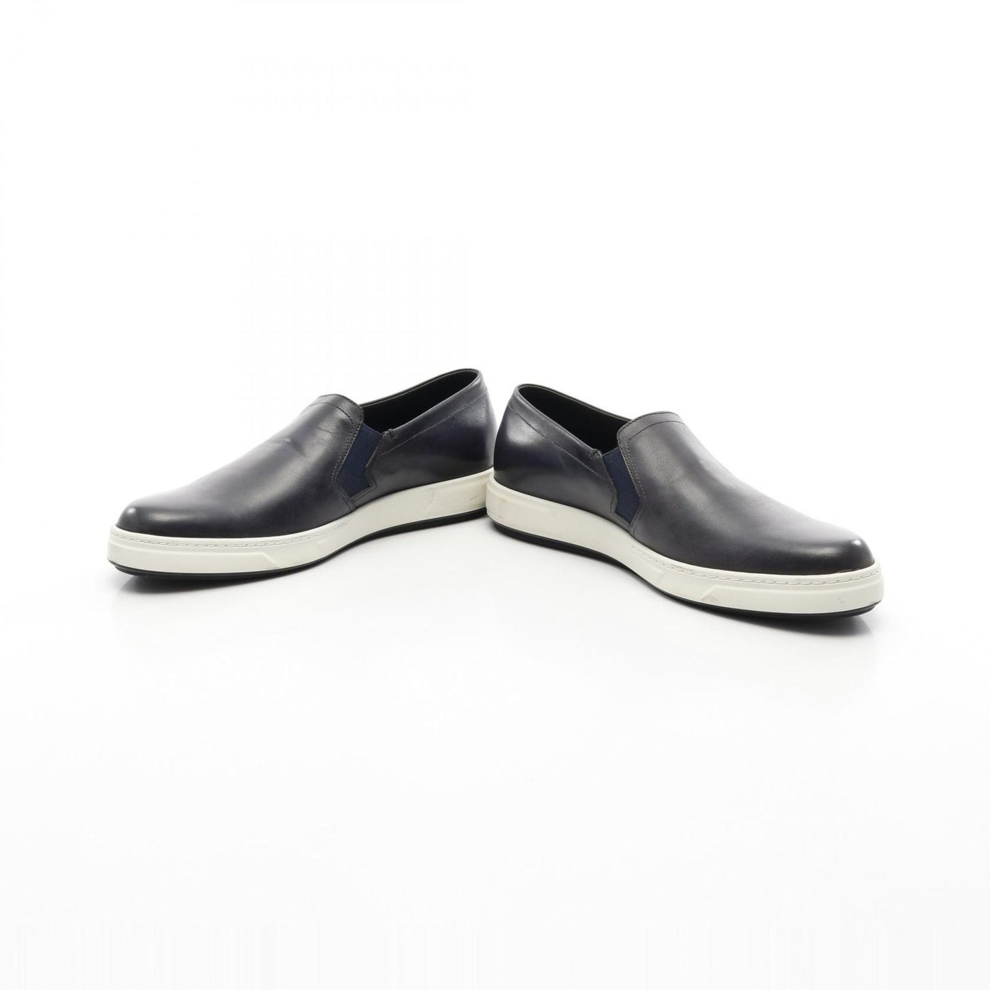 Berluti Navy Leather Slip-On Loafers - Exquisite Craftsmanship