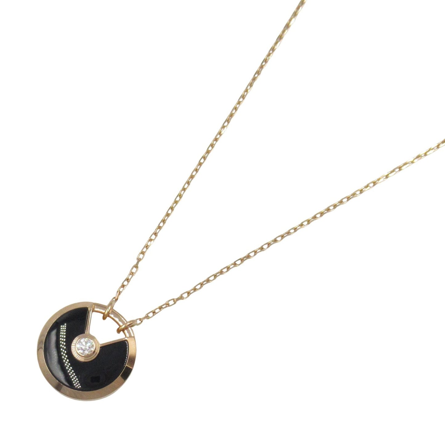 CARTIER Amulet Necklace with Onyx and Diamonds in K18 Pink Gold