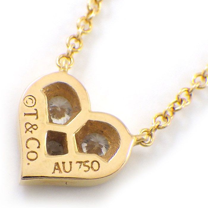 Tiffany & Co. Sentimental Heart Necklace with Diamonds in K18 Pink Gold
