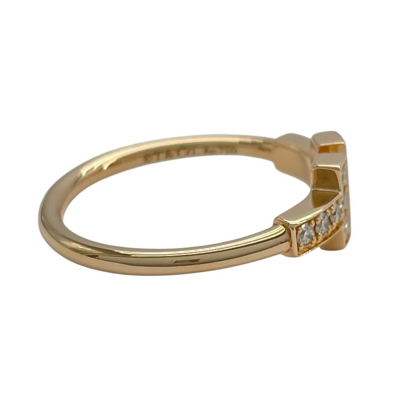 Tiffany & Co. T Wire Diamond Ring in 18K Pink Gold - Size 10