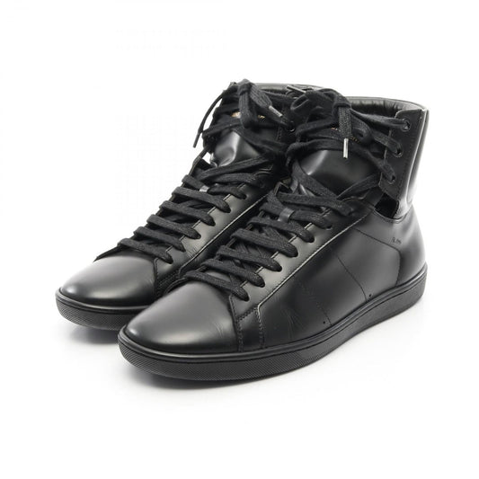 SAINT LAURENT PARIS Black Leather Sneakers - Timeless Elegance