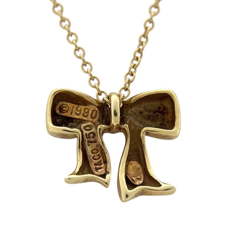 Tiffany & Co. K18YG Ribbon Necklace - Exquisite Elegance