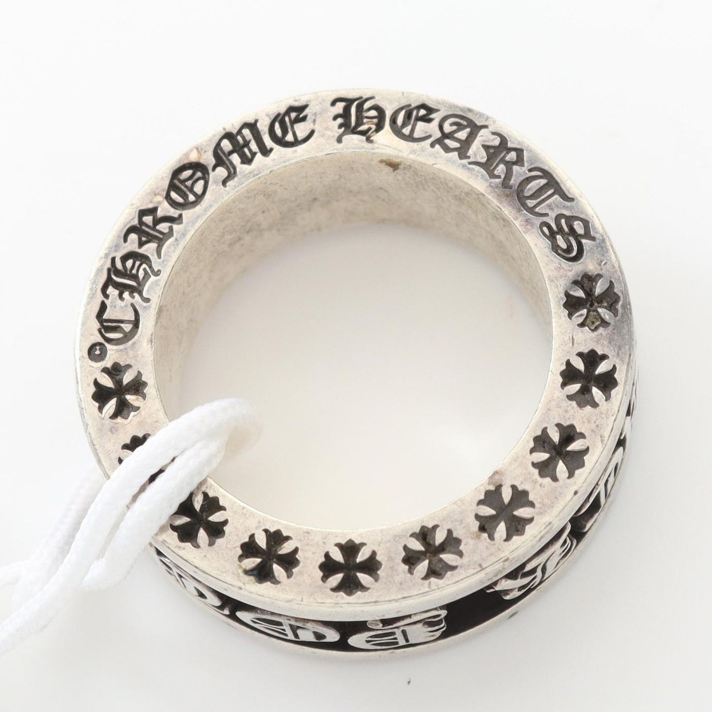CHROME HEARTS Spinner Fuck You Ring in Silver 925 - Size 25