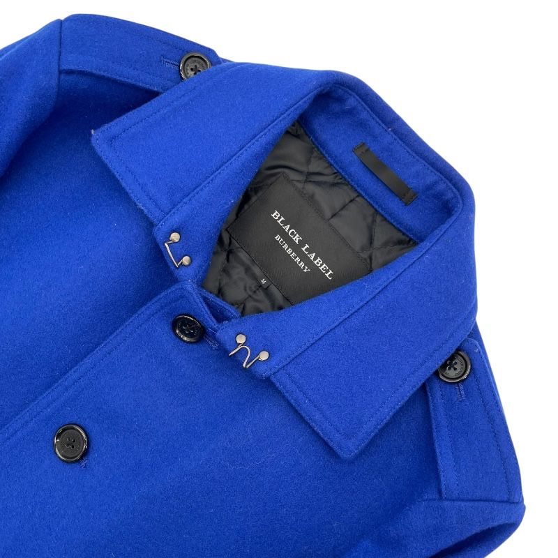 Burberry Black Label Wool Overcoat in Blue - Timeless Elegance