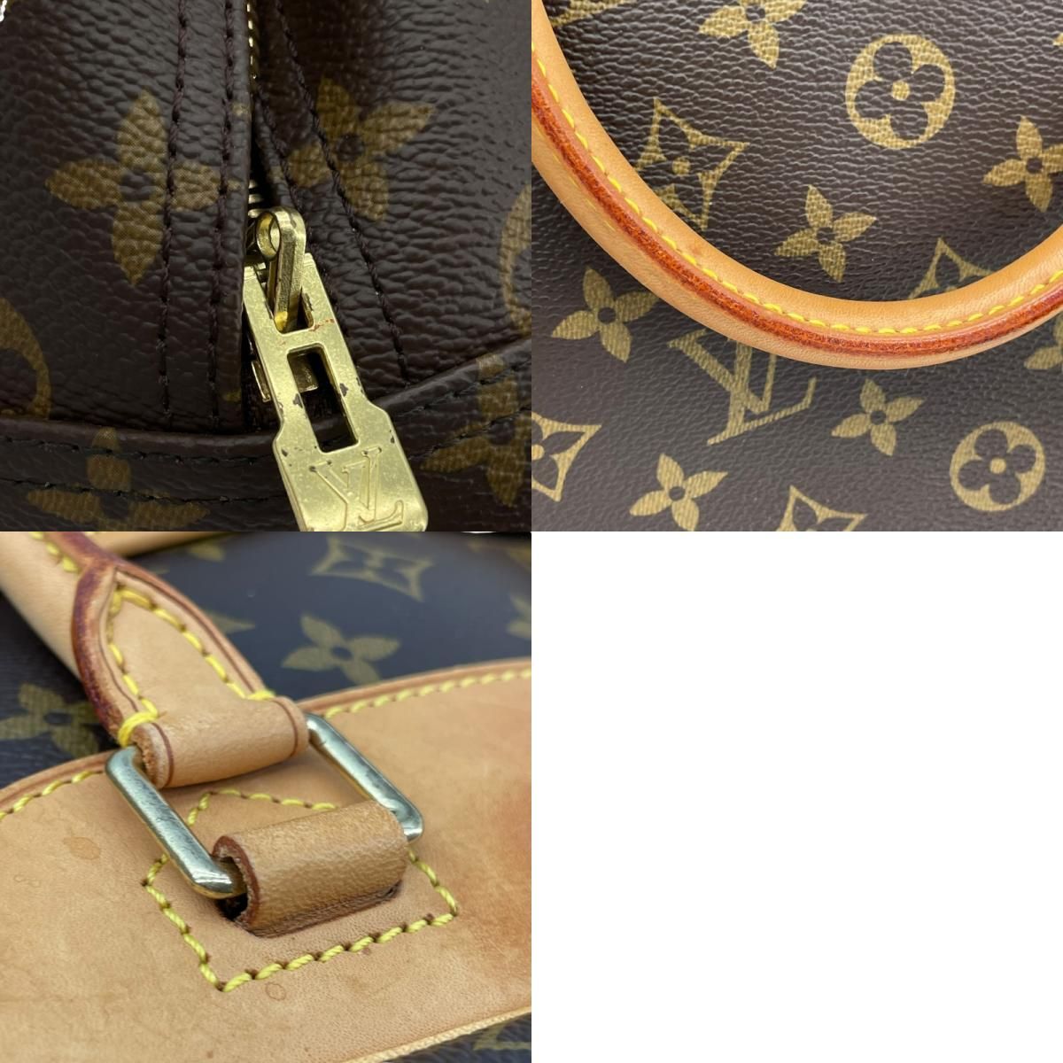 Louis Vuitton Deauville Monogram Canvas Handbag - Brown