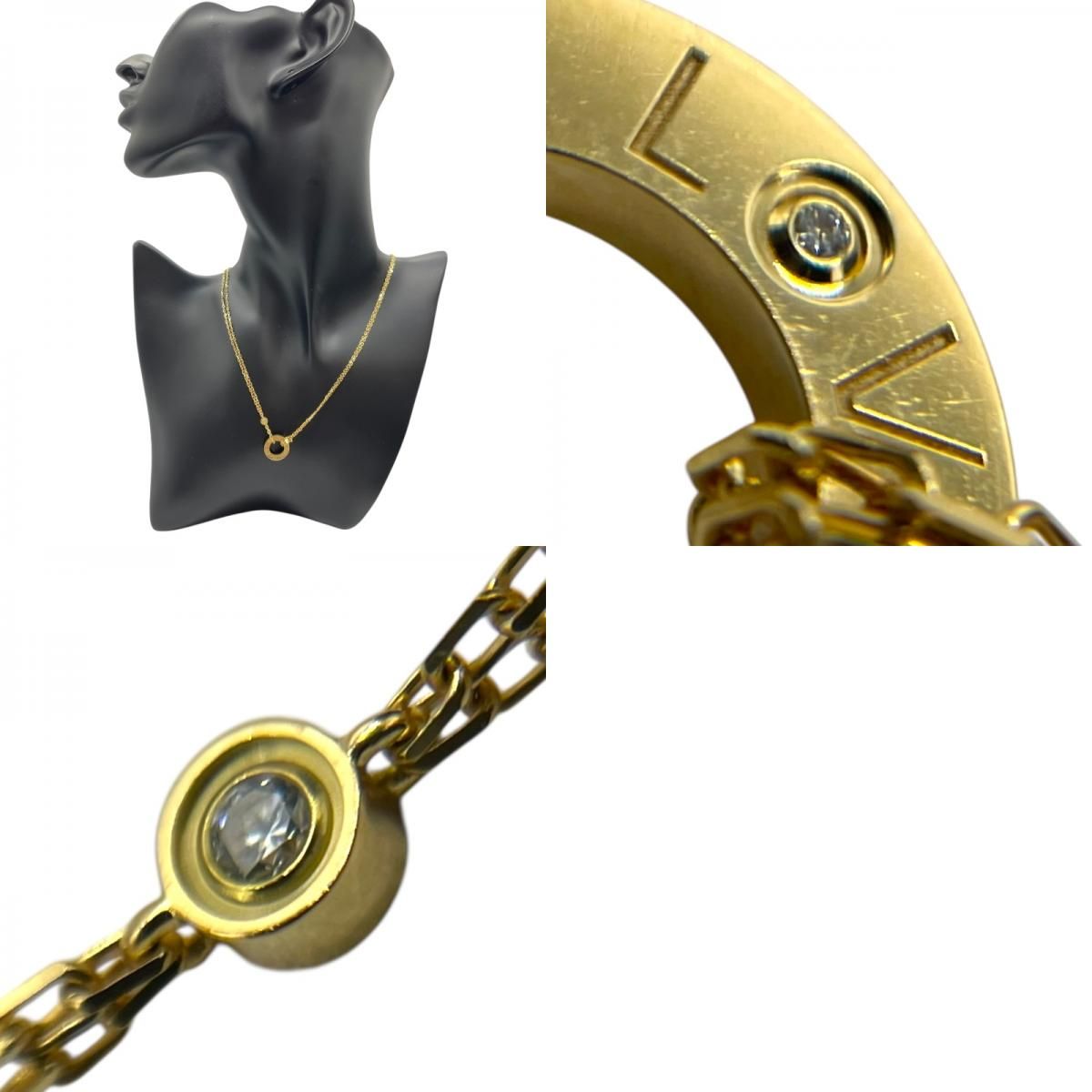 Cartier Love Circle Necklace with Diamonds in 750YG Gold