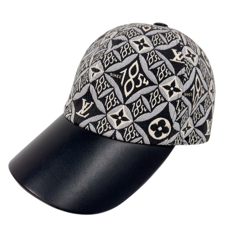 Louis Vuitton 1854 Monogram Cap in Gray with Gold Accents