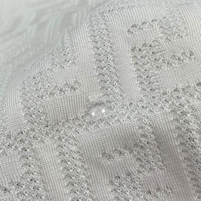 Fendi FF Pattern Knit T-Shirt - White Cotton, Women's Size 36