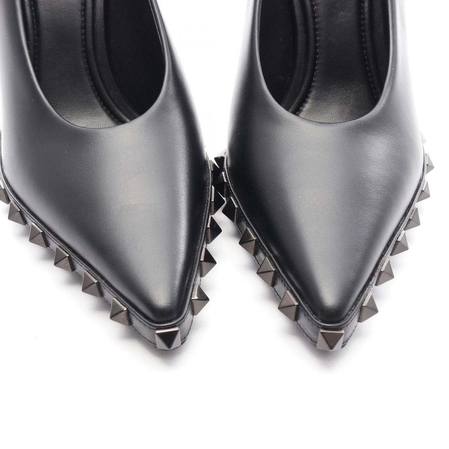 Valentino Garavani Black Leather High Heels - Size 36
