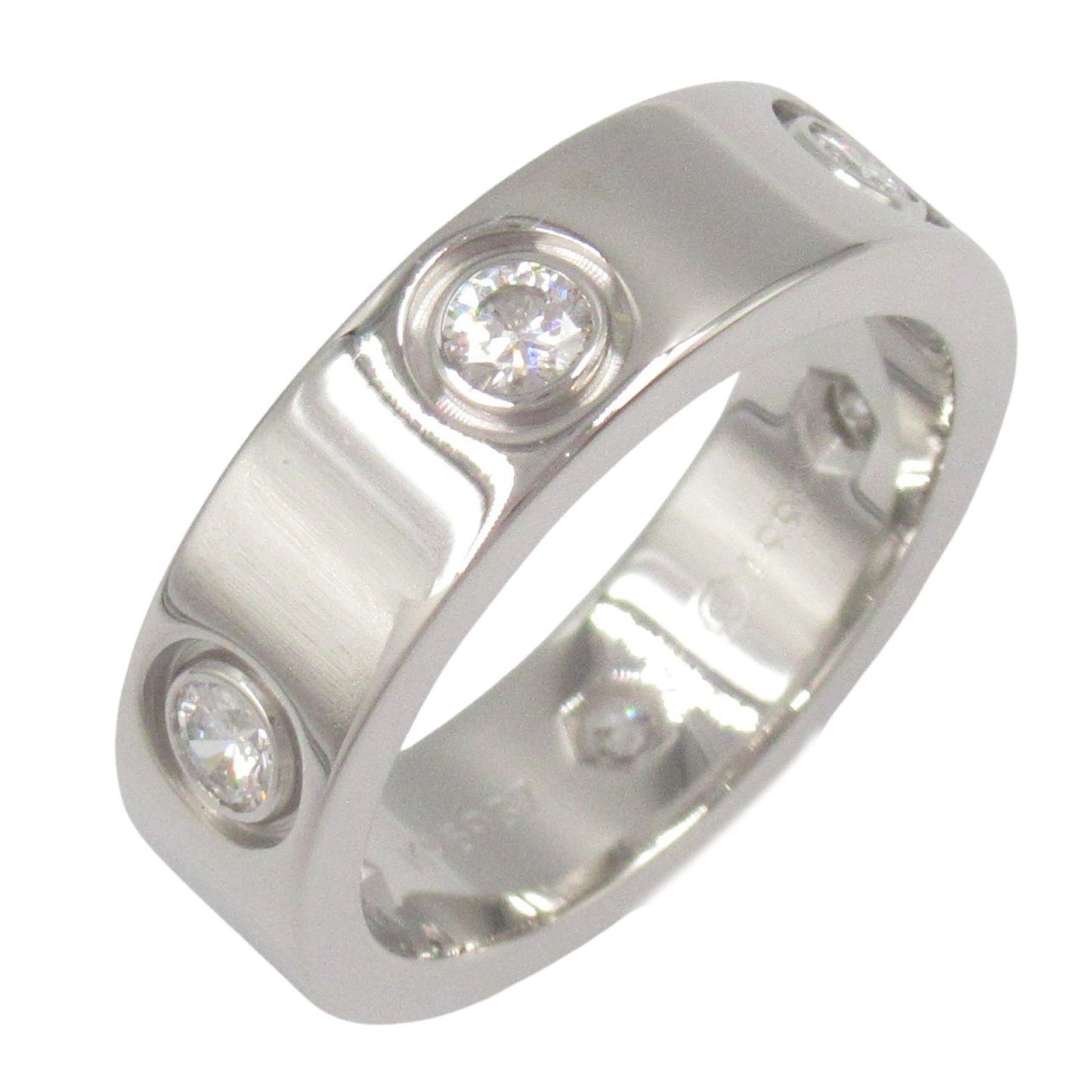 CARTIER Love Ring 6PD K18WG Diamond - Exquisite Luxury