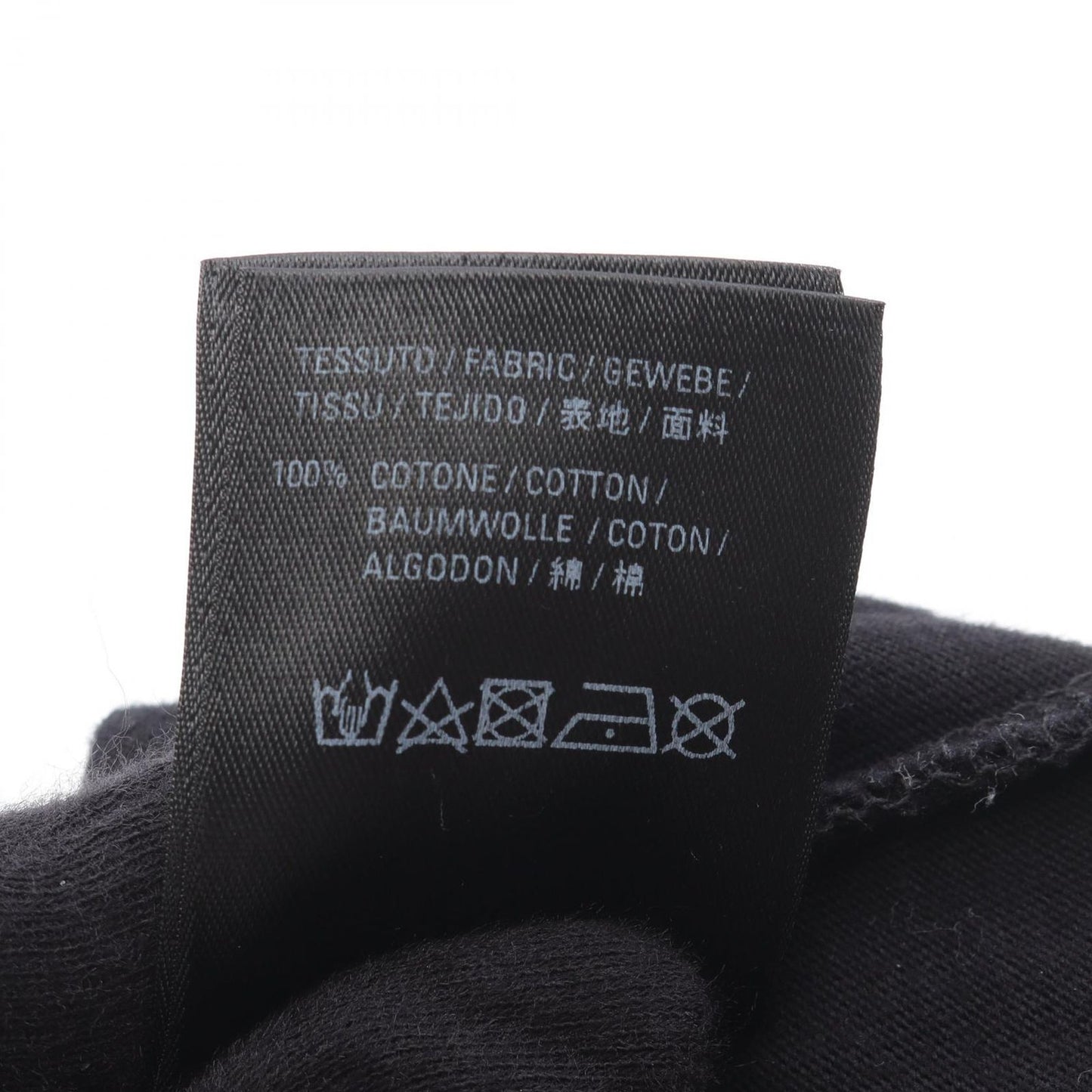 BALENCIAGA Black Cotton Logo Embroidered T-Shirt - Size S