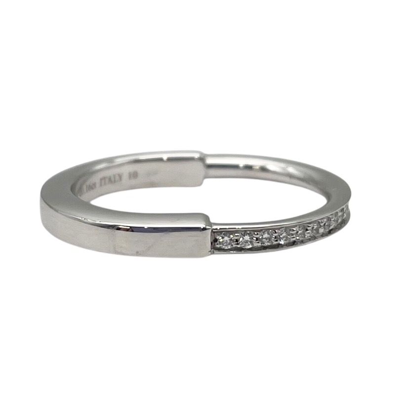 Tiffany & Co. Tiffany Lock Ring 0.16ct K18WG Diamond - Exquisite Elegance
